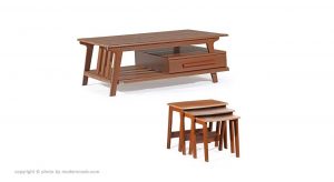 میز جلو مبلی ارزان و با کیفیت مدرن چوب